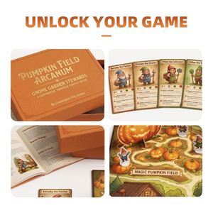 Pumpkin Field Arcanum Board Game Gnome Garden Stewards Family Strategy Game Full Color <b>Cardboard</b> Components Educational Fun - Product Image 3