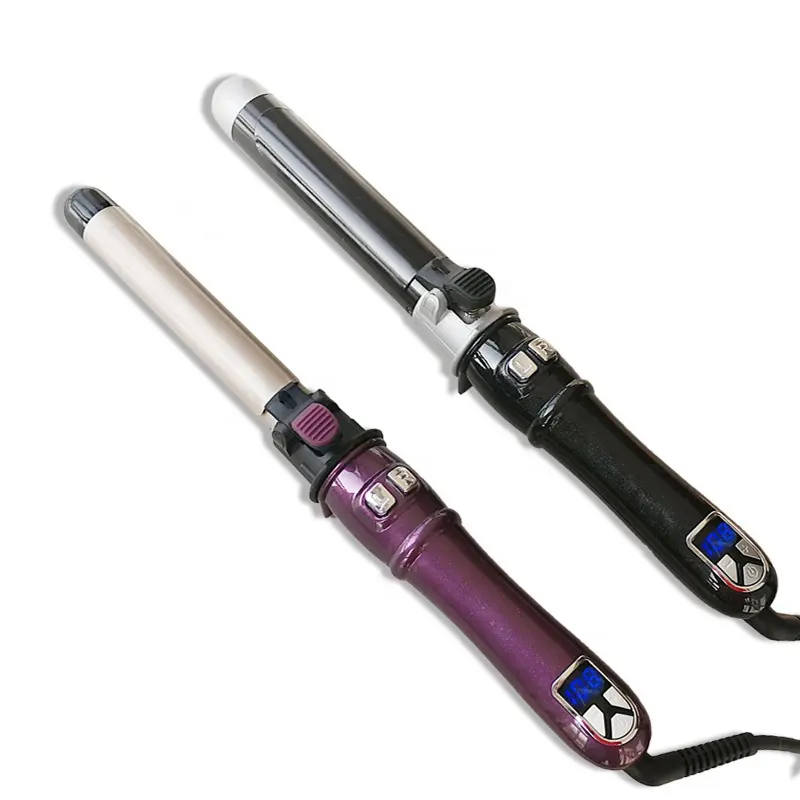 New Ionic Infrared 2 in 1 Ceramic Coating Curling Iron LED Display Temperature Adjust Fashion Hair Curler & Straightener