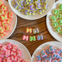 Perles Nœuds Couleur Unie à Trou Droit Semi-finies en Gros pour la Fabrication d'Accessoires DIY pour Élastiques et Bandeaux Cheveux