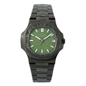 Reloj de Pulsera de Lujo para Hombre, con Esfera Verde Bosque, Fibra de Carbono, Automático, con Fecha, Resistente a Impactos y al Agua - Product Image 1