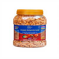 Nourriture pour poissons d'ornement en morceaux entiers de krill antarctique lyophilisé, vente directe du fabricant du Shandong en bouteille