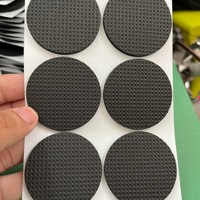 Patins de protection ronds en EVA pour meubles (tables et chaises), antidérapants, motif quadrillé, en mousse EVA, autocollants en caoutchouc silicone