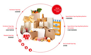 LSD-400B + LST-4700 Máy Làm Túi Giấy Kraft Đáy Chữ V Sản Phẩm Bán Chạy Với Máy In Bốn Màu Có Cửa Sổ - Product Image 2