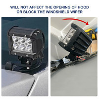 Support de montage de Pod de lumière LED de fossé de capot Compatible avec Ford Ranger 2019-2022 2 pièces