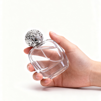 Flacon de parfum vide de luxe haut de gamme 100 ml pour homme, en verre avec bouchon à vis, boîte et sac