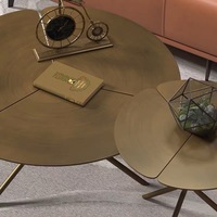 Table basse de style loft industriel vintage, rétro chic, bronze brossé, table d'appoint pour le salon