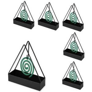 Porta Spirale Antizanzare Nero Triangolare 12x4x15 Cm in Metallo per Uso Interno ed Esterno - Product Image 6