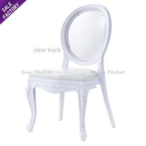 Chaise de réception ovale en résine empilable pour mariage et événements, dossier ouvert, vente chaude - Product Image 1