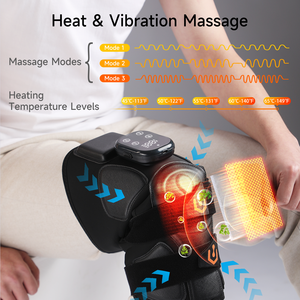 Thermo-Knie-Massagegerät 3-in-1 Schulter Knie Ellbogen Heizmassage Unterstützung Band wiederaufladbare Vibrationspad Arthritis Schmerzlinderung - Product Image 3