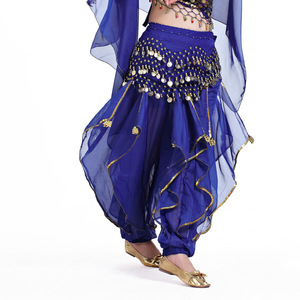 Pantalones largos de linterna giratoria de gasa de color 120D para danza del vientre de la <span class=keywords><strong>India</strong></span> - Product Image 5