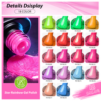 Vernis Gel Scintillant Deroi Star Rainbow Couleurs Vives Sans HEMA ni TPO Vernis Gel en Bouteille Couleur Personnalisée Logo Vente en Gros OEM Disponible