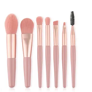 Factory 7 Piece Pink Makeup Brush Powder Paint Blush Eye Shadow Makeup Tools Set