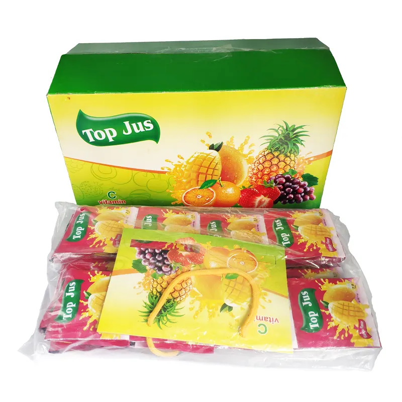 10g für 2 Liter Wasser Orange Mango Erdbeere Zitrone Ananas Mischung Kirsche Instant konzentriert aromatisiert Saft Getränke pulver