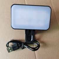 Lampe LED portable et rechargeable pour téléphone portable et ordinateur, avec clip, intensité réglable, pour vidéoconférence et embellissement des selfies