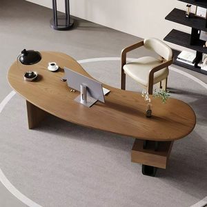 Escritorio Moderno Minimalista de Madera Maciza con Cajón, Conjunto de Muebles de Oficina para Estudio, Uso Doméstico y Comercial - Product Image 3