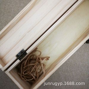 Caja de Madera Personalizada para Vino, Rectangular, con Tapa de Pino, para una Sola Botella, Empaque de Regalo, Almacenamiento de Bebidas - Product Image 4