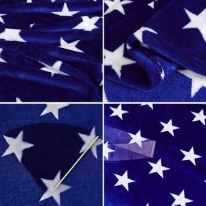 OEM 사용자 정의 부드러운 부드러운 봉제 스타 인쇄 100% 폴리에스터 마이크로 양털 플란넬 담요 - Product Image 2