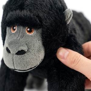 Edredón de peluche de gorila de montaña realista para Educación de Vida Silvestre, concientización sobre Especies en Peligro de Extinción, algodón PP relleno ecológico - Product Image 4