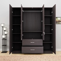 Top Ventes - Armoire en Bois Sur Mesure Penderie de Chambre Meuble Porte en Verre - Armoire Pliante