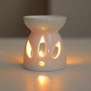 White <b>Ceramic</b> Burner Candle Essential Oil Aromatherapy <b>Diffuser</b> Hollow Heating Stove Middle East Home Decor Ornament - Product Image 3