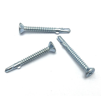 DIN7504P Acier au carbone 410 Vis autoperceuse pour toiture Tête CSK avec ailes galvanisées, pour projets de toit extérieur grossistes