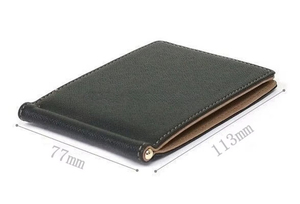 <span class=keywords><strong>Portafoglio</strong></span> da <span class=keywords><strong>uomo</strong></span> in tinta unita sottile in <span class=keywords><strong>pelle</strong></span> sintetica con chiusura a cerniera con fermasoldi corti disponibile in 4 colori - Product Image 5