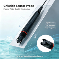 Capteur d'ions chlore solaires LoRaWAN IP68 avec compensation automatique de température pour la surveillance à distance des rivières, des tours de refroidissement et de l'eau d'irrigation