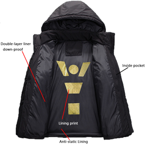 Manteau d'hiver ultra-léger et chaud en duvet pour hommes Doudounes <span class=keywords><strong>de</strong></span> <span class=keywords><strong>Canard</strong></span> personnalisées Fabricant d'essentiels pour l'hiver - Product Image 3