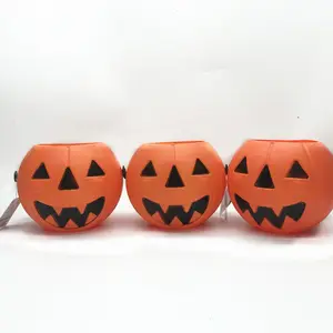 Juguete de halloween para niños, Cubo de caramelo de calabaza de 10cm de diámetro, venta al por mayor de fábrica