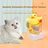 Jouets pour chats Canard battant Jouets pour oiseaux électriques Jouet en peluche lavable pour chat avec capteur de vibration à l'herbe à chat