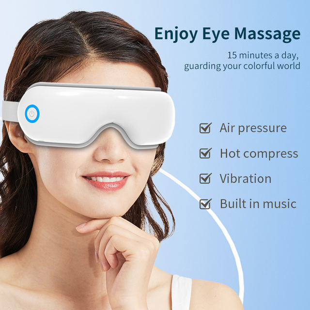 Foldable Eye Massager with Built-in Music, Bluetooth, and Heat Therapy Relax Your Eyes