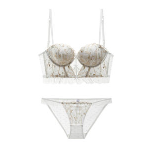 092 <span class=keywords><strong>Ensemble</strong></span> de soutien-gorge push-up rembourré en dentelle sexy <span class=keywords><strong>Ensemble</strong></span> à armatures en dentelle à taille basse - Product Image 6