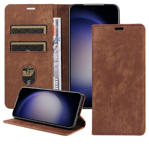 Función de billetera completa, sensación de piel, multicolor, aplicable para <span class=keywords><strong>Samsung</strong></span> S25, Funda de cuero ultra PU, funda protectora de inserción de tarjeta Retro - Product Image 4