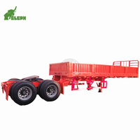 Double combinaison 20 pieds 40 pieds B conteneur châssis remorque combo tracteur superlink semi-remorque interlink sidewalltrailer