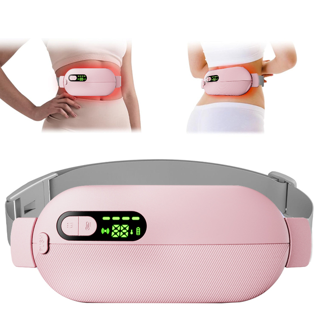 Portable Heating Pad for Period Cramps Cordless Menstrual Heating Pad With 3 Heat Levels and 4 Massage Modes Electric Warm Belt