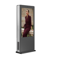 Layar Monitor LCD Sentuh 86 Inci Dua Sisi, Tahan Air IP65, Kecerahan Tinggi, untuk Iklan Digital di Luar Ruangan, Cocok untuk Pusat Perbelanjaan