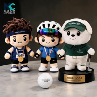 Peluche Mascotte Sportive Personnalisée avec Logo et Boîte Cadeau pour Marathons, Golfs et Événements Corporatifs, OEM ODM
