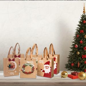 YR noel gümrük noel baba yeni yıl partisi hediye baskı zanaat lüks alışveriş noel ambalaj Kraft kağdı hediye çantası zekâ - Product Image 6