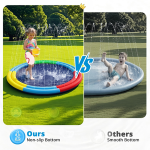 MAKE WAVES Summer Fun Tapis d'arrosage en PVC de 78 pouces pour enfants et chiens - Tapis de pulvérisation épais antidérapant pour l'extérieur et le jardin - Product Image 5