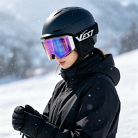 Masque de ski magnétique, remplacement facile des verres, vue large, système de verrouillage latéral, OTG, anti-buée, UV400, masque de neige personnalisé OEM
