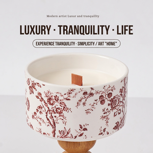 Bougie parfumée en porcelaine de luxe LANJO, bougie diffuseur d'arômes unique, décoration élégante pour la maison, cadeau pour les fêtes - Product Image 4