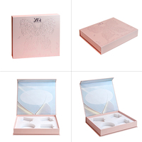 Boîte d'emballage cosmétique magnétique papillon gaufré Golden Supplier avec doublure en éponge, pelliculage mat, biodégradable et écologique