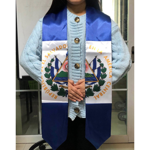 Wholesale Plain Satin <strong>Graduation</strong> Stole Factory Directly <strong>Graduation</strong> Day <strong>Gifts</strong> El Salvador Flag <strong>Graduation</strong> Stole/Scarf - Product Image 2