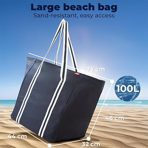 Sac de plage surdimensionné personnalisé pour femme, imperméable, pliable, pour la <span class=keywords><strong>piscine</strong></span>, les vacances d'été, le shopping quotidien en extérieur - Product Image 6