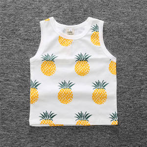 Cuentos para niños 2025 verano chaleco para niños camiseta sin mangas versátil fruta INS diseño estilo Casual 100% <span class=keywords><strong>ropa</strong></span> de algodón para bebé - Product Image 1
