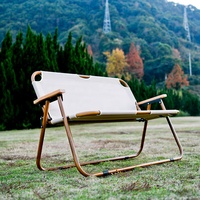 Chaises de camping pliantes portables d'extérieur pour la plage, la randonnée, le pique-nique, avec cadre en aluminium résistant aux UV, double siège, pour le loisir et les repas