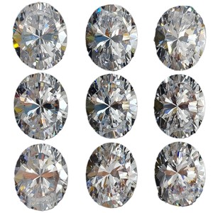 Oval Cut Zircon Cubic Zirconia Gemstone Clear White For Jewelry Making Synthetic Lab Created Loose Gemstones - Product Image 5