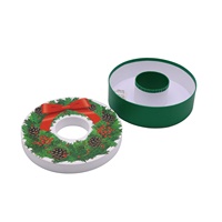 Boîtes rondes en papier pour macarons, cylindre, style de noël, emballages de biscuits, coffrets cadeaux personnalisés, pour aliments, 24 pièces
