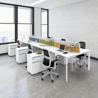 Mesa de oficina ejecutiva para personal, Partición de pantalla abierta personalizada, escritorio de ordenador, estación de trabajo de oficina modular, muebles para 6 personas