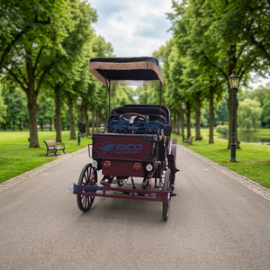 Calèche royale de luxe pour le transport touristique en extérieur, calèche rouge convertible pour le tourisme - Product Image 3